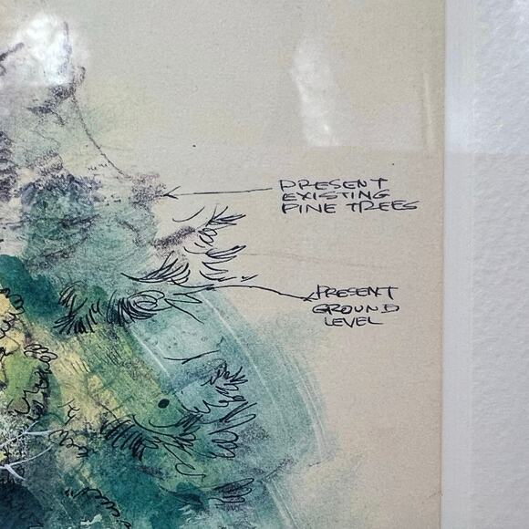 The Disney Gallery Snow White Grotto Watercolor by John Hench 1960 w/ COA Tokyo - Picture 7 of 14